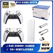 M15 Game Stick Mini – Retro Konsola HD z 20 000 Dwa Pady karta 64GB 