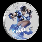 Srebrna moneta Street Fighter Chun-Li 2022 1 oz kolorowana