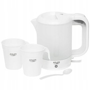 Czajnik elektryczny turystyczny AD 1381 + 2 kubki i łyżeczka