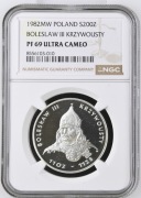 200zł 1982 Bolesław III Krzywousty NGC PF69