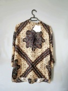 Jedwabna bluzka koszulowa we wzory Sandro xs/s jedwab nowa z meta 