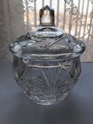 Kryształowa duża cukiernica  lata 70/80