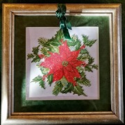 Gwiazda betlejemska-obraz malowany diamentami 3D