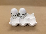 RIVIERA MAISON Talerz na jajka z pojemnikami na Sól i Pieprz w komplecie.