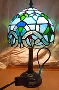 Lampa witrażowa w stylu Tiffany szklana stojąca lampka nocna