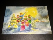 AMUN Racibórz kartka okolicznościowa & naklejki świąteczne, malowane stopą