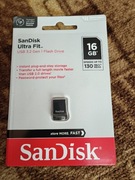 Pendrive SanDisk Ultra Fit 16GB 130MB/s Mini Nowy 