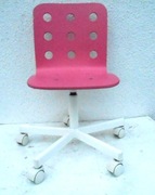 Krzesło dziecięce obrotowe regulacja wysokości, różowe