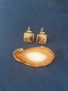 Stara broszka agat plus Stare kolczyki,zestaw