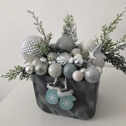 Świąteczny flowerbox dekoracja święta stroik stół