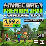 MINECRAFT JAVA + BEDROCK KLUCZ PC PREMIUM PL 24/7
