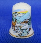 Naparstek Kolekcjonerski Porcelanowy La Plagne