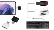 Adapter TYP C do USB, Połączenie pendrive -> tele