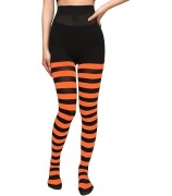 rajstopy w paski HALLOWEEN skrzat przebranie bal występ zabawa 
