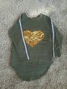 Bluzka z długim rękawem khaki