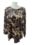 CHI damska bluzka welurowa wzorzysta r L