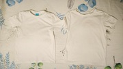 Dwie białe bawełniane koszulki podkoszulki r.110-116
