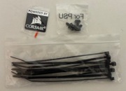 CORSAIR R POWERED BY NAKLEJKA 2,5/2,5CM + 4 ŚRUBY DO ZASILACZA + 10X PASKI 