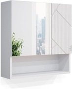 Szafa Łazienkowa z Lustrem, Irma, Biała, Vicco