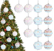 Bombki choinkowe pastelowe dekoracyjne 12 szt 6 cm