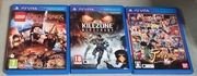 PS Vita zestaw 3 gry Killzone Mercenary J-Stars Lego LOTR