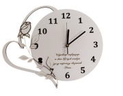 Zegar, naścienny, prezent, urodziny, zegar z różą, 39/32 cm