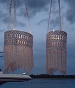 Makramowy wiszący lampion w stylu boho oświetlenie