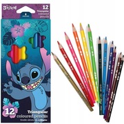Kredki ołówkowe trójkątne 12kolorów Colorino Stitch