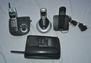 zestaw czterech aparatów telefonicznych telefonów voip