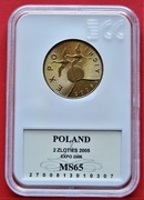 2 Złote  2005 r -  Expo 2005       GCN   MS 65 !!