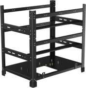 Stelaż do koparki kryptowalut, obudowa, otwarta rama na 2 poziomy 12GPU