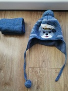 Czapka dziecięca zimowa z szalikiem