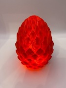 Smocze jajo 3D czerwone | LED | dekoracja fantasy | prezent