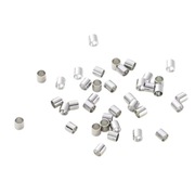 ZACISKI, STOPERY, CRIMPY do linki jubilersk., rhodium plated, 1,5mm, 10szt.