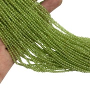 Naturalny PERYDOT fasetowany, kulka 2,2 mm, 1 sznurek (19 cm.)
