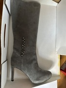 Gino Rossi Nowe kozaki zamszowe grafitowe na szpile R. 38