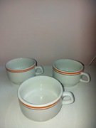 3 małe kubeczki porcelana PRL