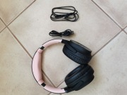 Słuchawki nauszne XMUSIC BTH106B Czarno-różowy