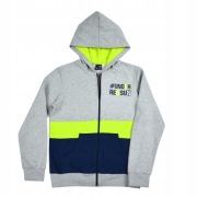 Bluza rozpinana do szkoły na długi rękaw z kapturem szara rozm. 134