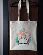 Eko torba ręcznie malowana torba materiałowa na zakupy shopper bag