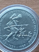 Moneta 500 zł 50 rocznica wojny obronnej 1989