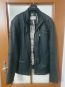 OCHNIK kurtka męska XL slim grafit czarna skóra koźla