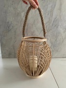 Lampion pleciony wiklinowy boho vintage świeczka Home&You