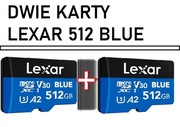 DWIE SZTUKI KARTY Lexar Blue karta micro SD 512 GB microSDXC