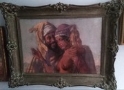 Stary Obraz konstanty szewczenko orient arab i arabka 