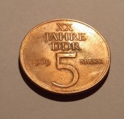 5 Marek okolicznościowe XX JAHRE DDR z 1969