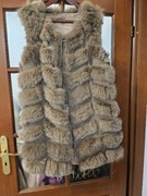 Kamizelka z  królika czekoladowa