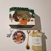 Zestaw świąteczny w opakowaniu z okienkiem z miodem