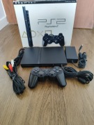 Konsola PS2 z padem okablowaniem i pudełkiem dystrybucji japońskiej 