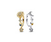 Kolczyki słońce księżyc złoty srebrny kolczyk